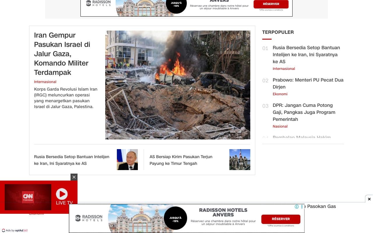 CNN Indonesia - section "TERPOPULER"